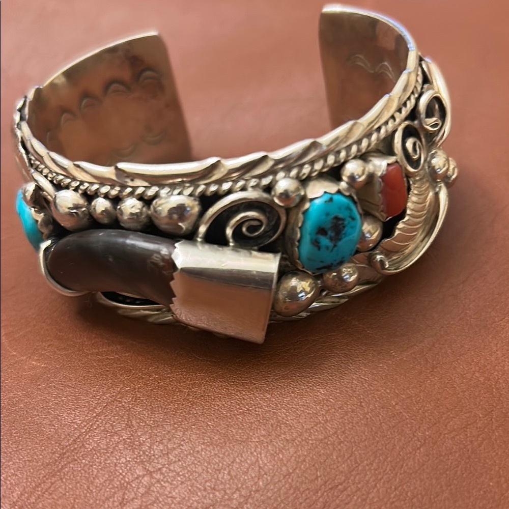 Silver and Turquoise Women's Bracelet